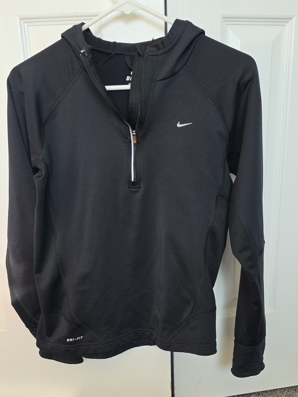 Nike Black Dri-FIT Half-Zip Performance Hoodie Jacket Size Small